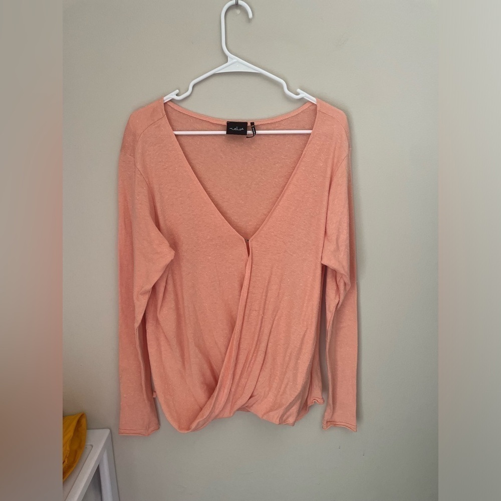 Ubran Outfitters Out From Under Peach Textured Long Sleeve Top Size Medium